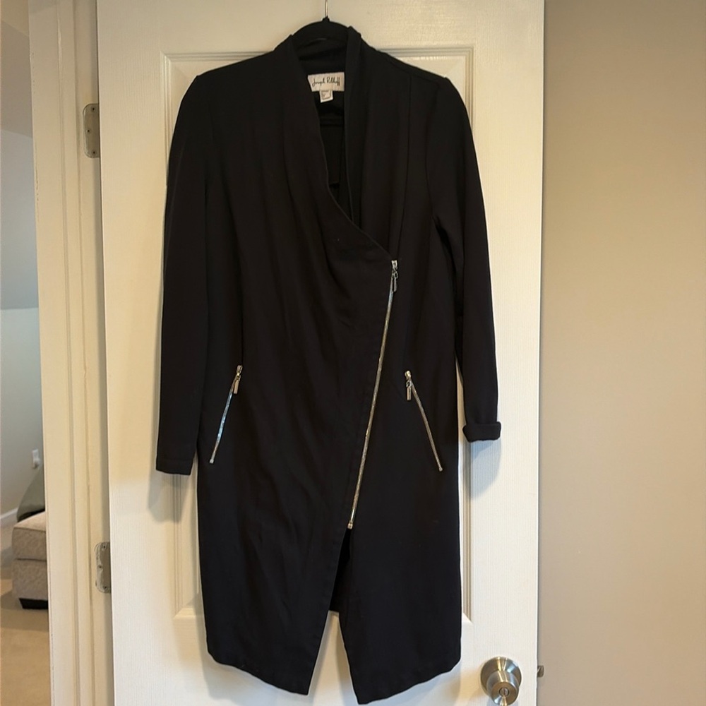 Joseph Ribkoff Long Assymetrical Zip Up Jacket